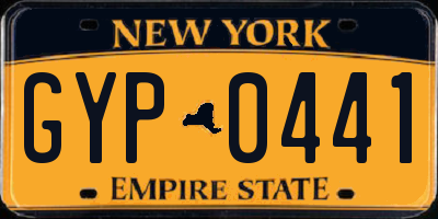 NY license plate GYP0441