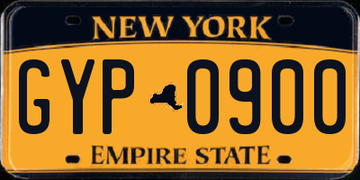 NY license plate GYP0900