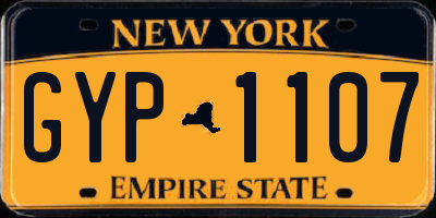 NY license plate GYP1107