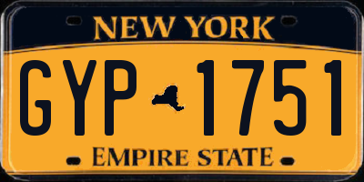NY license plate GYP1751