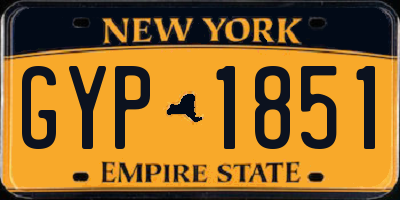 NY license plate GYP1851