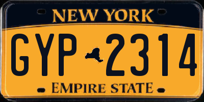 NY license plate GYP2314