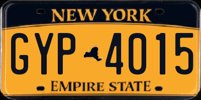 NY license plate GYP4015