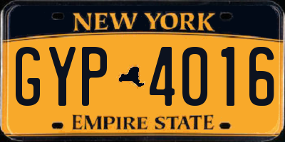 NY license plate GYP4016