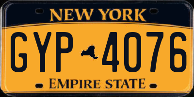 NY license plate GYP4076