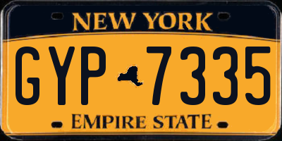 NY license plate GYP7335