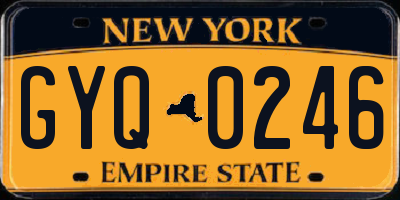 NY license plate GYQ0246