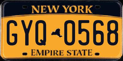 NY license plate GYQ0568
