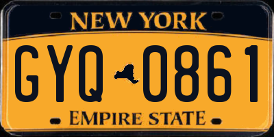 NY license plate GYQ0861