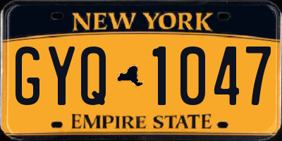 NY license plate GYQ1047
