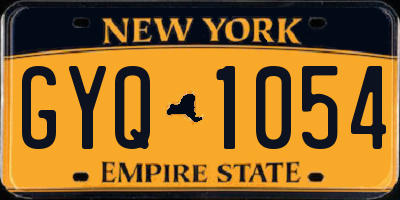 NY license plate GYQ1054