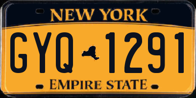 NY license plate GYQ1291