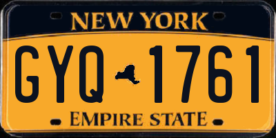 NY license plate GYQ1761