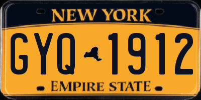 NY license plate GYQ1912