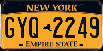 NY license plate GYQ2249