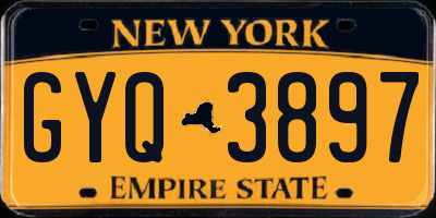NY license plate GYQ3897