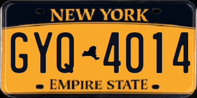 NY license plate GYQ4014