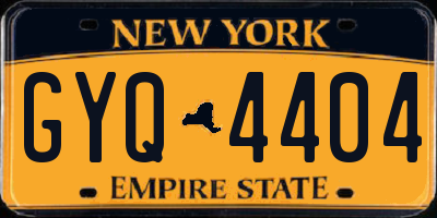 NY license plate GYQ4404