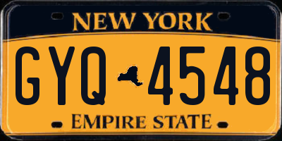 NY license plate GYQ4548