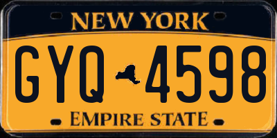 NY license plate GYQ4598