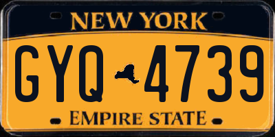 NY license plate GYQ4739