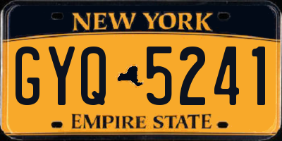 NY license plate GYQ5241