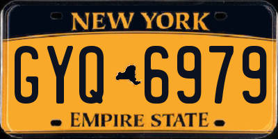 NY license plate GYQ6979