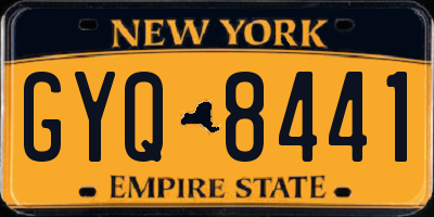 NY license plate GYQ8441