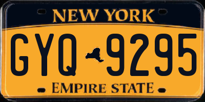 NY license plate GYQ9295
