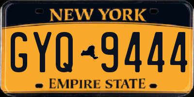 NY license plate GYQ9444