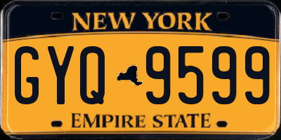 NY license plate GYQ9599