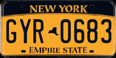 NY license plate GYR0683