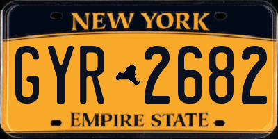 NY license plate GYR2682