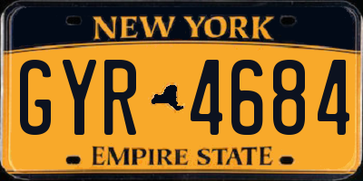 NY license plate GYR4684