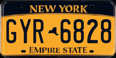 NY license plate GYR6828
