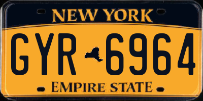 NY license plate GYR6964