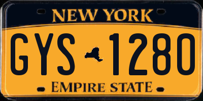 NY license plate GYS1280