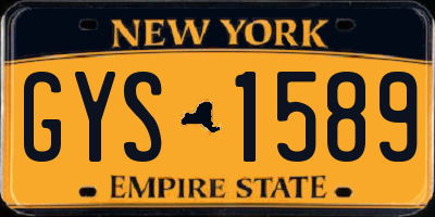 NY license plate GYS1589