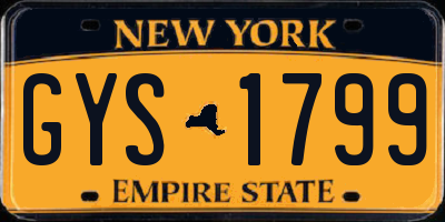 NY license plate GYS1799