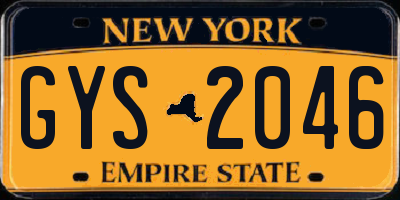 NY license plate GYS2046