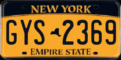NY license plate GYS2369
