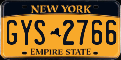 NY license plate GYS2766