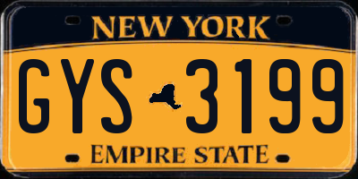 NY license plate GYS3199