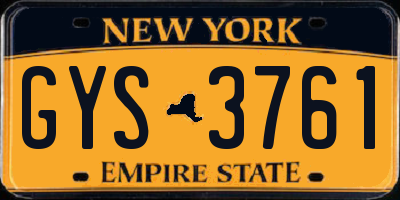 NY license plate GYS3761