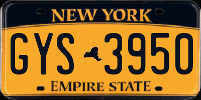 NY license plate GYS3950