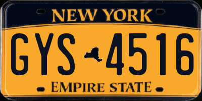 NY license plate GYS4516