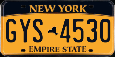 NY license plate GYS4530