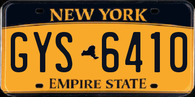 NY license plate GYS6410