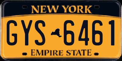 NY license plate GYS6461