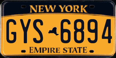NY license plate GYS6894